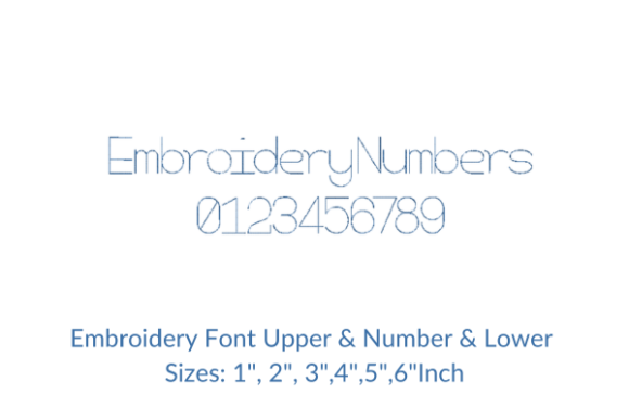 Cherry Font Numbers Embroidery Design