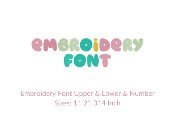 Cloudy Font Embroidery Design